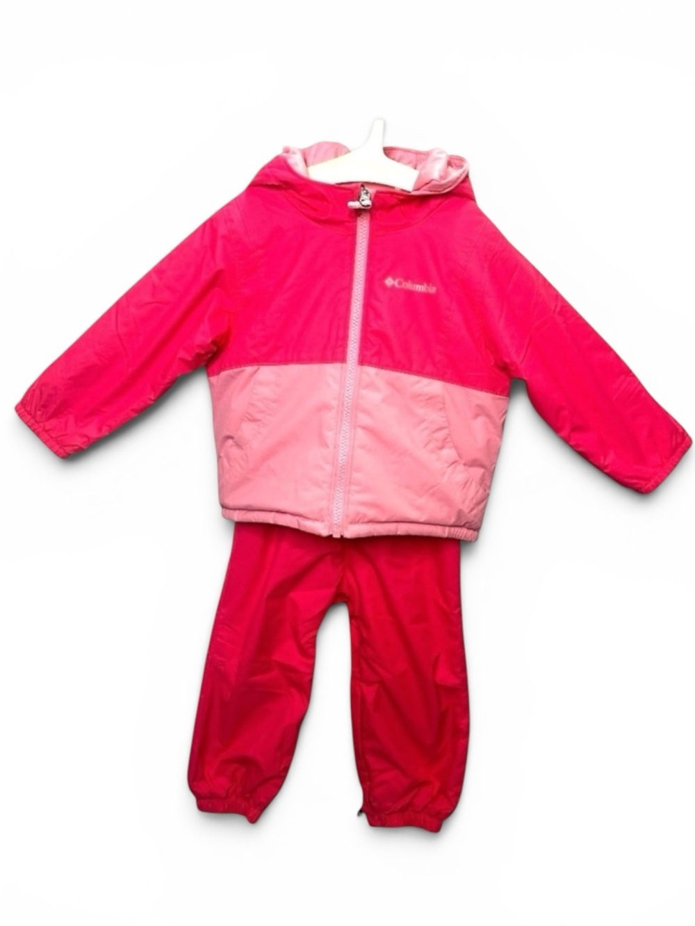 [KID] COLUMBIA Toddler Snowsuit Set 2T Pink | Reversible Jacket & Pants